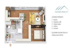 Pronájem bytu 2+kk, Kopřivnice, Štramberská, 40 m2