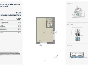 Prodej obchodního prostoru, Dobřichovice, Souběžná, 40 m2