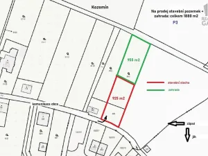 Prodej pozemku, Kozomín, 1880 m2