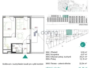 Pronájem bytu 2+kk, Praha, Hofbauerova, 48 m2