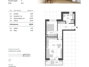 Prodej bytu 2+kk, Vyškov - Vyškov-Předměstí, 53 m2