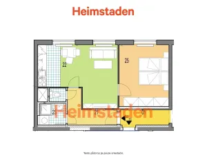 Pronájem bytu 2+kk, Frýdek-Místek - Frýdek, Nad Stadionem, 38 m2