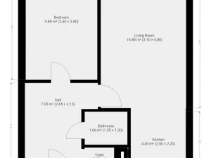 Pronájem bytu 2+kk, Praha - Záběhlice, Jetelová, 40 m2