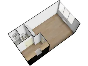 Pronájem bytu 1+kk, Brno - Lesná, Halasovo náměstí, 21 m2