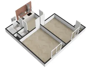 Pronájem bytu 2+kk, Praha - Žižkov, Biskupcova, 45 m2