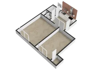 Pronájem bytu 2+kk, Praha - Žižkov, Biskupcova, 45 m2