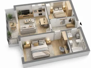 Prodej bytu 3+kk, Lipůvka, 60 m2