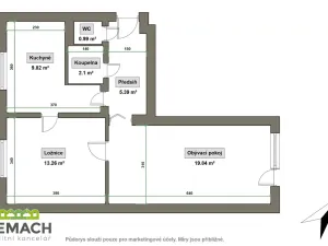 Pronájem bytu 2+1, Uherské Hradiště, Tůně, 55 m2