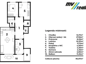 Prodej bytu 4+kk, Lysá nad Labem, Zahradní, 78 m2
