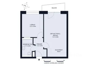 Pronájem bytu 2+kk, České Budějovice, Jar. Haška, 43 m2