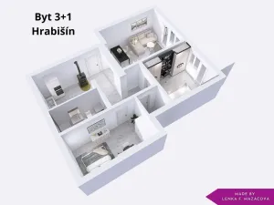 Prodej bytu 3+kk, Hrabišín, 79 m2