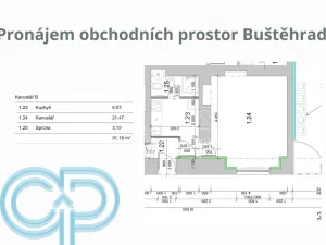 Pronájem obchodního prostoru, Buštěhrad, Žižkova, 31 m2