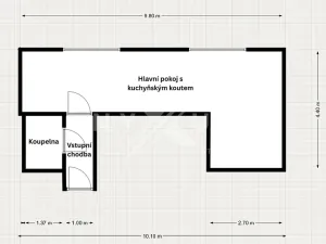 Pronájem bytu 1+kk, Praha - Krč, Antala Staška, 35 m2
