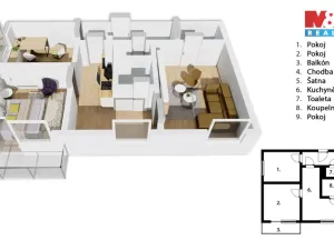 Prodej bytu 3+1, Rychnov nad Kněžnou, Na Trávníku, 69 m2