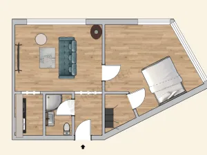 Prodej bytu 1+1, Praha, Kloboučnická, 56 m2