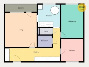 Pronájem bytu 3+1, Hodonín, Jižní, 63 m2