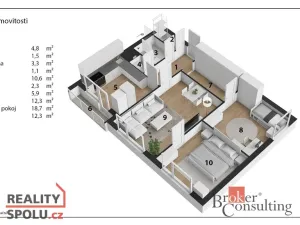 Pronájem bytu 3+1, Chrudim - Chrudim IV, Na Větrníku, 72 m2