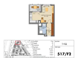 Prodej bytu 1+kk, Praha - Ruzyně, Stočesova, 33 m2