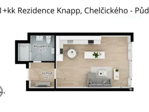 Prodej bytu 1+kk, České Budějovice, Chelčického, 41 m2