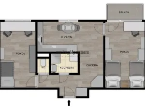 Prodej bytu 2+1, Praha - Smíchov, U Mrázovky, 52 m2