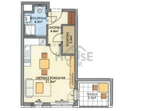 Prodej bytu 2+kk, Praha - Ruzyně, Stočesova, 34 m2