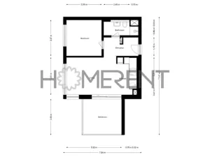 Pronájem bytu 2+kk, Černošice, Ke Hřišti, 55 m2