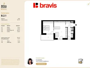 Prodej bytu 2+kk, Brno, Sokolnická, 44 m2
