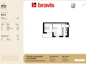 Prodej bytu 2+kk, Brno, Sokolnická, 44 m2