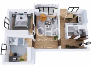 Prodej bytu 3+1, Uničov, Hrdinů, 64 m2