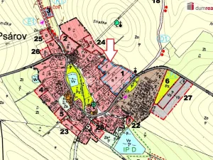 Prodej pozemku pro bydlení, Psárov, 1025 m2