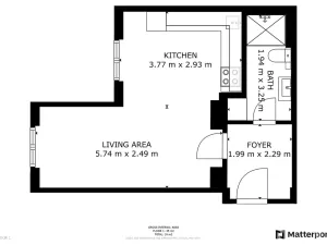 Pronájem bytu 1+kk, Praha - Libeň, Františka Kadlece, 32 m2