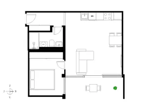 Prodej bytu 2+kk, Praha - Žižkov, Biskupcova, 47 m2