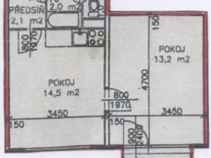 Pronájem bytu 2+kk, Písek - Budějovické Předměstí, třída Přátelství, 37 m2