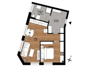 Pronájem bytu 2+kk, Kralupy nad Vltavou, S. K. Neumanna, 53 m2