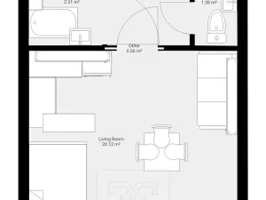 Pronájem bytu 1+kk, Praha - Vinohrady, Na Folimance, 28 m2