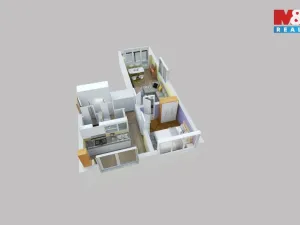 Pronájem bytu 2+1, Ústí nad Labem - Bukov, Bratří Čapků, 50 m2