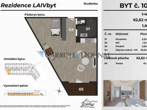 Prodej bytu 1+kk, Studénka - Butovice, Sjednocení, 50 m2