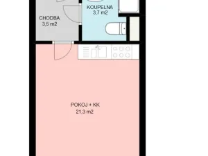 Pronájem bytu 1+kk, Brno - Černá Pole, třída Generála Píky, 28 m2