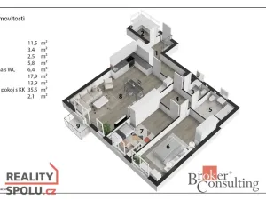 Prodej bytu 3+kk, Hradec Králové, 107 m2