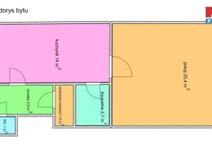 Pronájem bytu 1+1, Ostrava - Moravská Ostrava, Veleslavínova, 49 m2