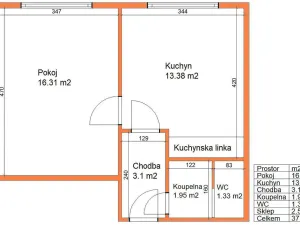 Prodej bytu 2+kk, Litomyšl - Litomyšl-Město, Dukelská, 38 m2