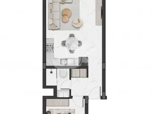 Prodej bytu 2+kk, Agios Amvrosios Keryneias, Kypr, 60 m2