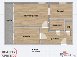 Prodej bytu 2+kk, Praha, Vodnická, 51 m2