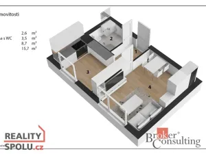 Prodej bytu 1+1, Hradec Králové - Nový Hradec Králové, Pod Zámečkem, 32 m2