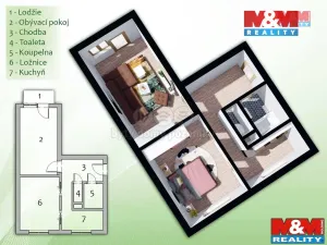 Prodej bytu 2+1, Přelouč, Studentská, 55 m2