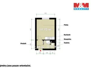 Pronájem bytu 1+kk, Plzeň - Doudlevce, Šimerova, 20 m2