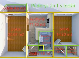 Pronájem bytu 2+1, Uherské Hradiště, Štěpnická, 60 m2