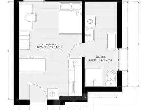 Pronájem bytu 1+kk, Praha - Řepy, Karlovarská, 21 m2