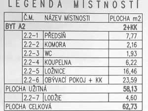 Pronájem bytu 2+kk, Zlín, Kúty, 62 m2