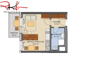 Prodej bytu 1+kk, Praha, Honzíkova, 29 m2